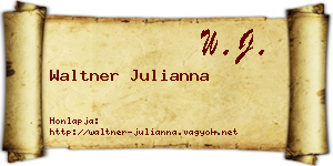 Waltner Julianna névjegykártya